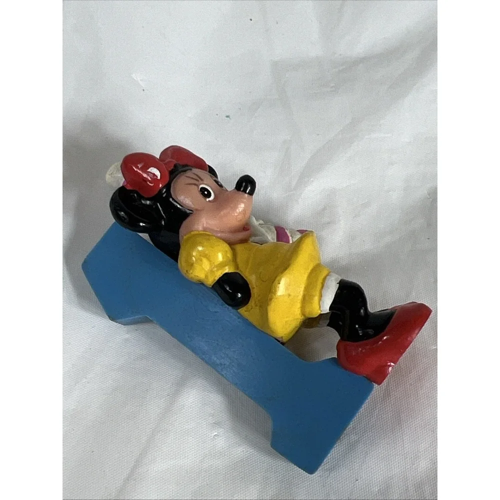 Vintage 1980's Disney Minnie Mouse 1st‎ Birthday No. 1 cake topper PVC Figure 2